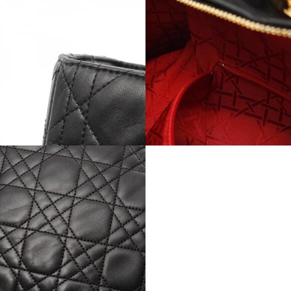 Christian Dior Lady Dior Cannage Handbag Leather Black - Picture 10 of 10